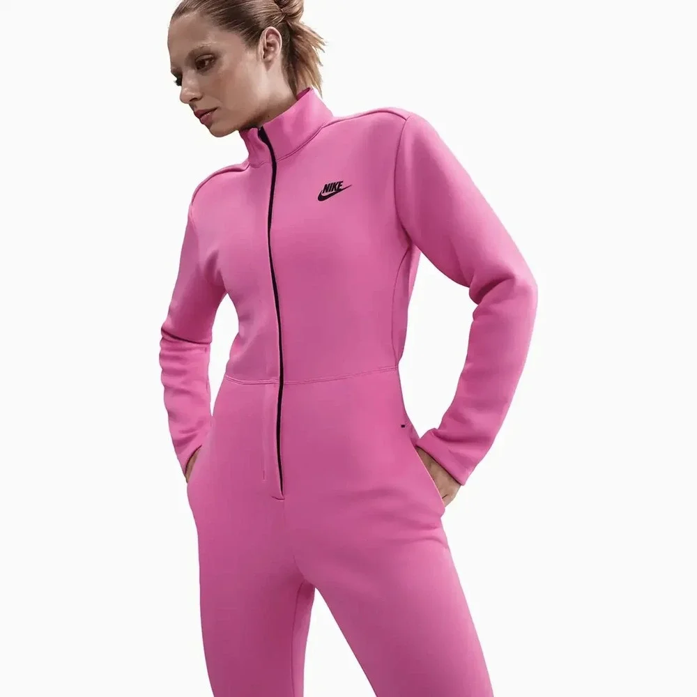Nike Sportswear Tech Fleece Jumpsuit Womens Small Pink HV4095 675 $185